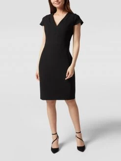 BOSS Etuikleid Mit V-Ausschnitt - Schwarz