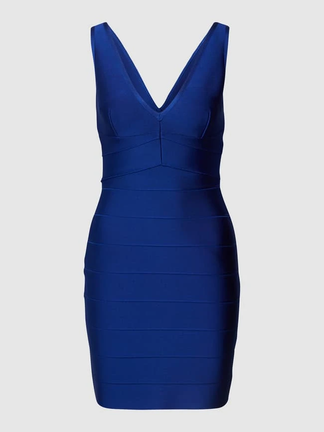 Vera Wang Bride Cocktailkleid Mit V-Ausschnitt - Royalblau – Bild 2