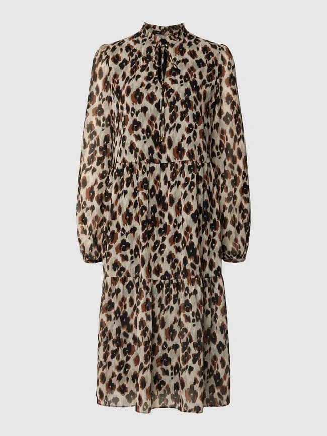 Jake*s Collection Midikleid Mit Animal-Print - Beige – Bild 2