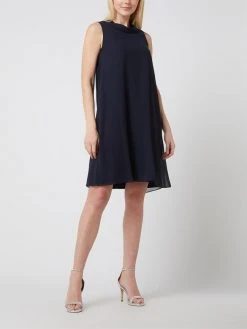 Vera Mont Cocktailkleid Mit Chiffonbesatz - Dunkelblau