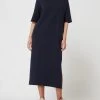 Armedangels Kleid Mit Kurzen Ärmeln Modell 'Constanzaa' - Marineblau