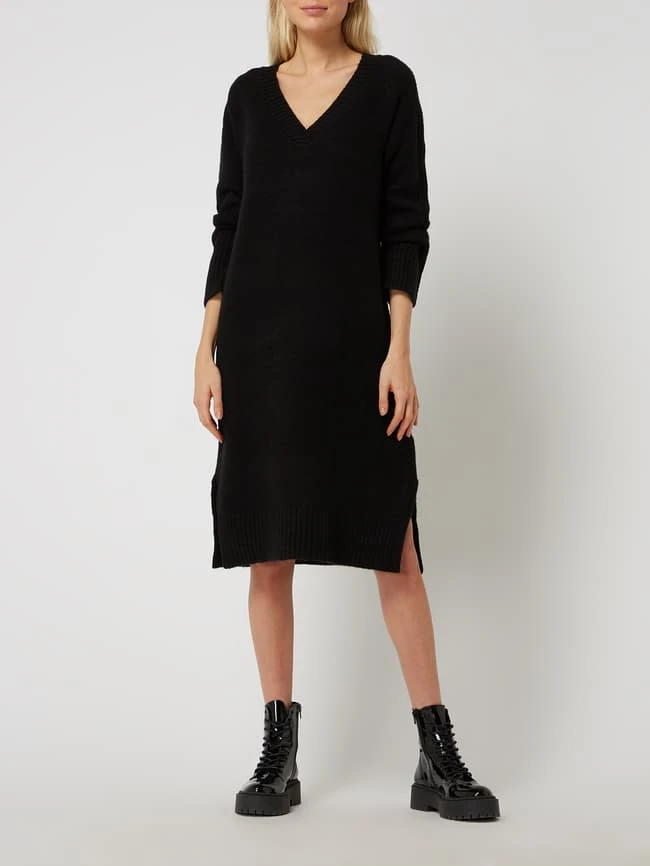Only Strickkleid Mit Woll-Anteil Modell 'Macadamia' - Schwarz