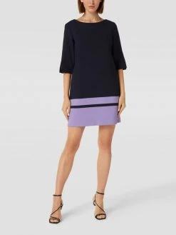 BOSS Minikleid Mit Kontraststreifen Modell 'Dastra' - Marineblau