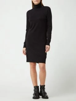 Saint Tropez Strickkleid Aus Viskosemischung Modell 'Mila' - Schwarz