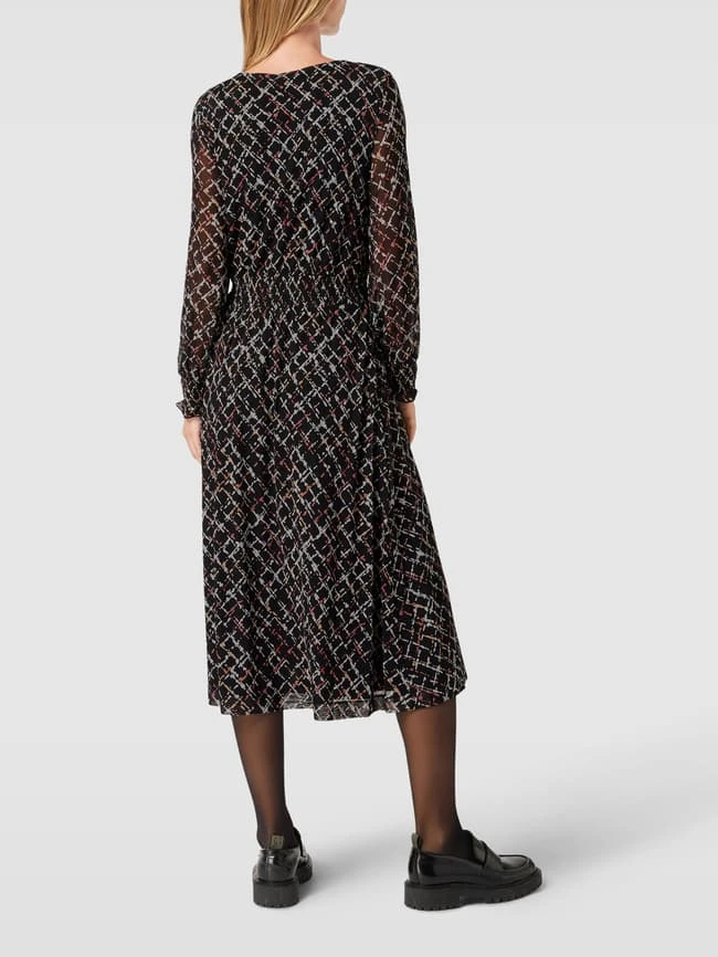 S.Oliver BLACK LABEL Midikleid Mit Allover-Muster - Schwarz – Bild 5