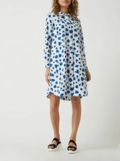 Milano Italy Blusenkleid Mit Floralem Muster - Weiß