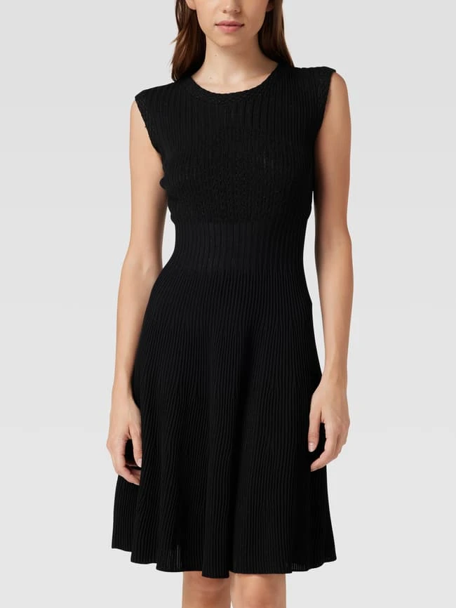 Emporio Armani Knielanges Kleid Mit Effektgarn - Schwarz – Bild 4