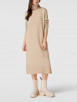 Only Strickkleid Mit Rollkragen In Midilänge Modell 'ONLBRANDIE' - Beige