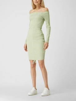 KARL KANI Off-Shoulder-Kleid Mit Rippenstruktur - Mint