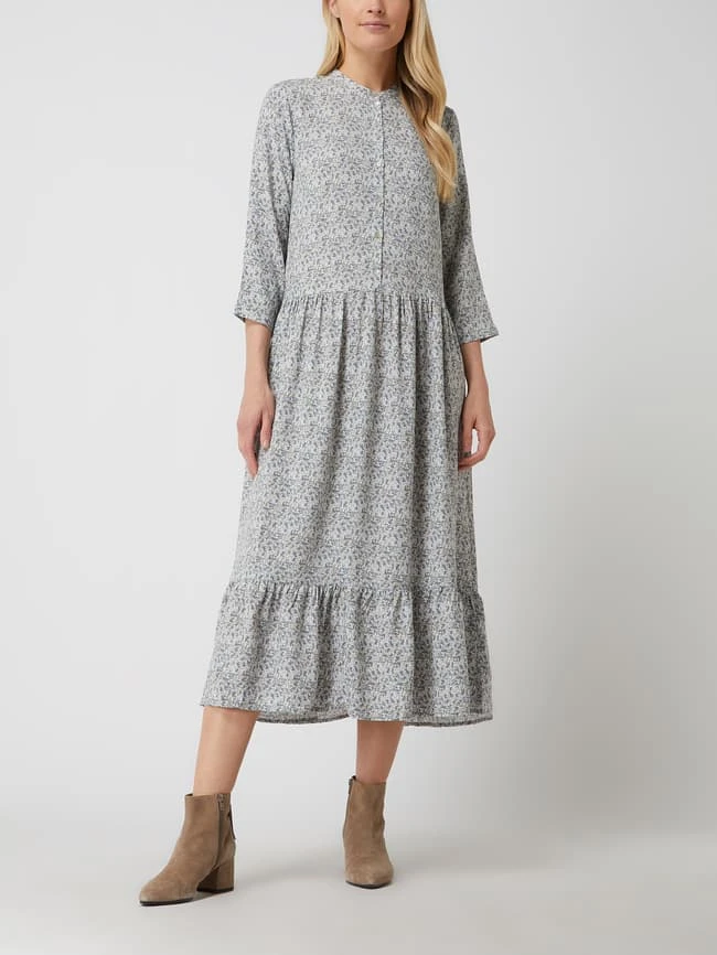 Montego Maxikleid Mit Allover-Muster - Hellblau