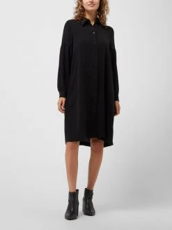 Seidensticker Blusenkleid Aus Krepp - Schwarz