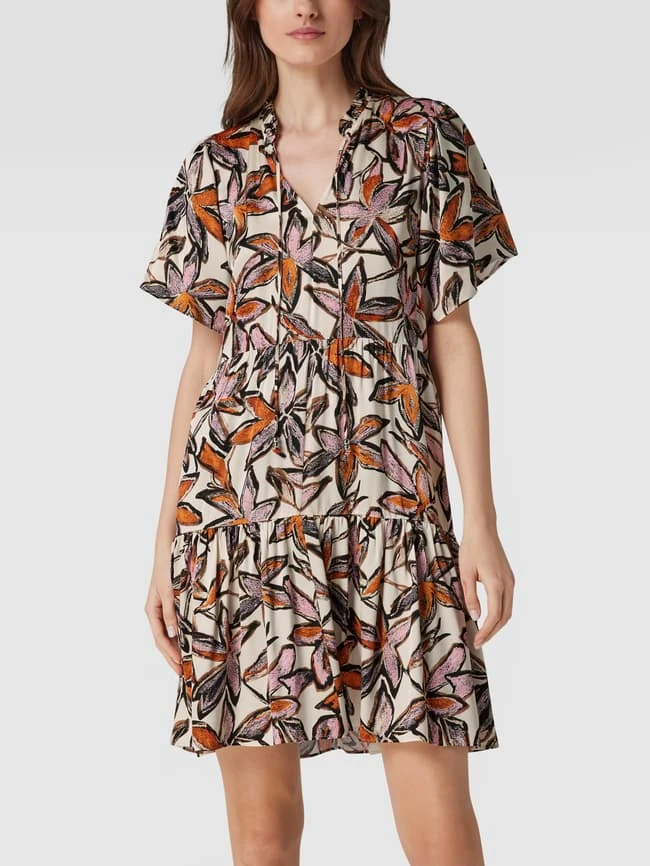 BOSS Casualwear Knielanges Kleid Mit Floralem Muster - Offwhite – Bild 4