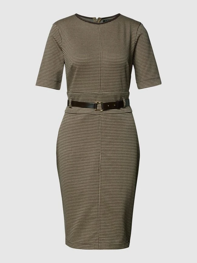 Lauren Ralph Lauren Knielanges Kleid Mit Hahnentritt-Muster - Camel – Bild 2