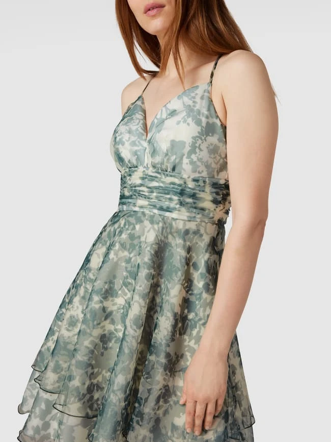 V.M. Cocktailkleid Mit Floralem Muster - Hellgrün – Bild 3