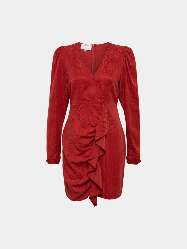 Designers Remix Kleid Mit Rüschen Und Volant - Rot – Bild 2