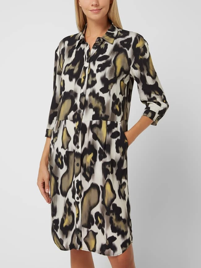 Betty Barclay Blusenkleid Aus Viskose - Khaki – Bild 4