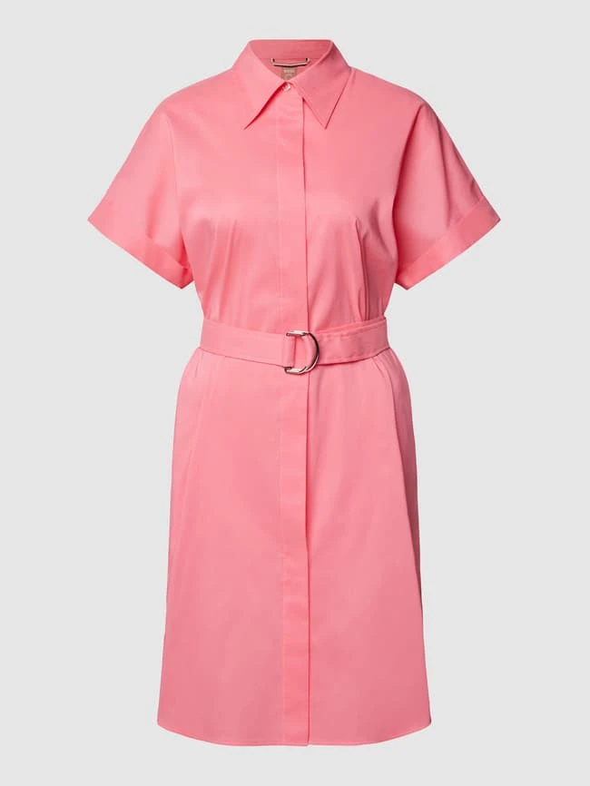 BOSS Blusenkleid In Knielänge Mit Taillengürtel Modell 'Dashile' - Rosa – Bild 2