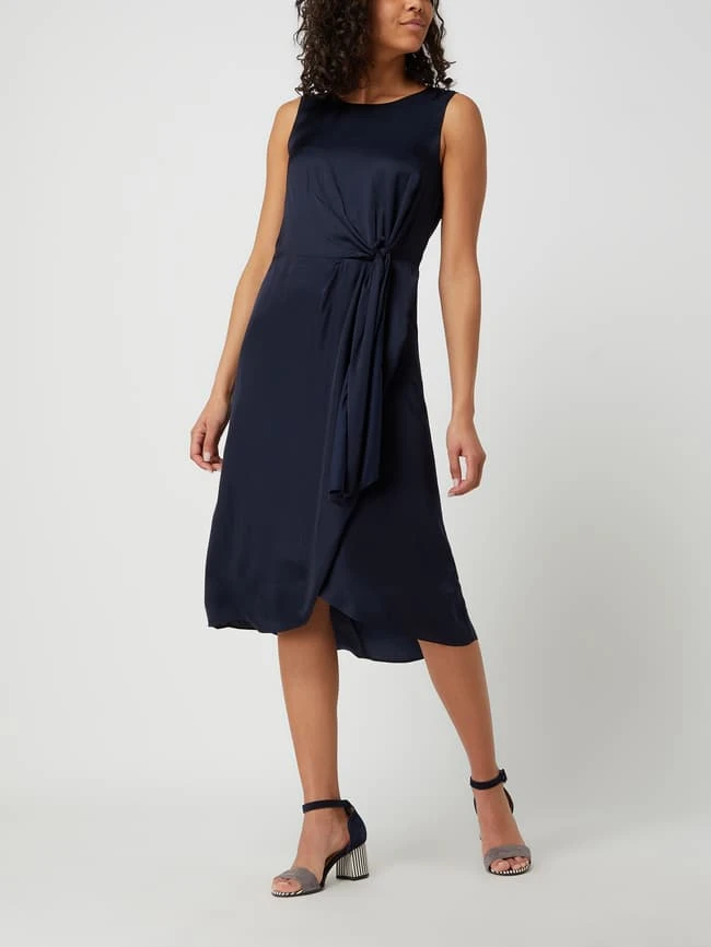 Esprit Collection Cocktailkleid Aus Viskose - Dunkelblau