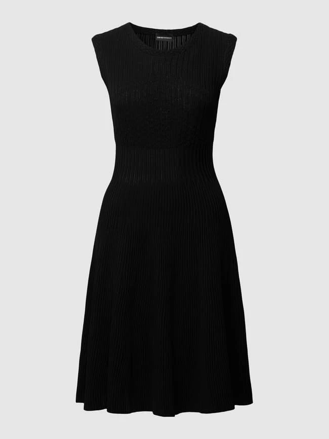 Emporio Armani Knielanges Kleid Mit Effektgarn - Schwarz – Bild 2