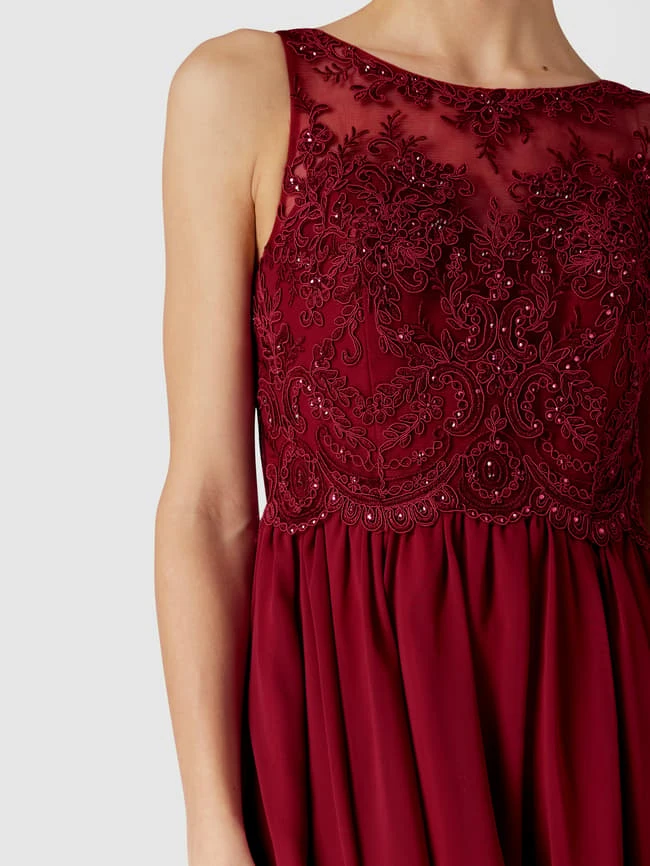 Laona Cocktailkleid Aus Tüll Mit Strasssteinen - Kirschrot – Bild 3