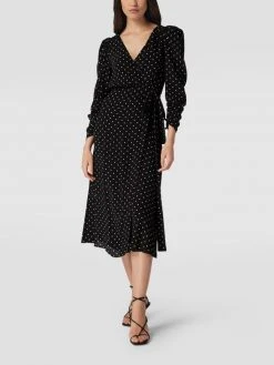 Mango Wickelkleid Mit Polka Dots - Schwarz