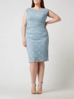 Swing Curve PLUS SIZE Cocktailkleid Aus Spitze - Hellblau