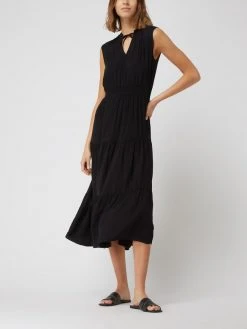 Only Midikleid Aus Viskose Modell 'Nova' - Schwarz