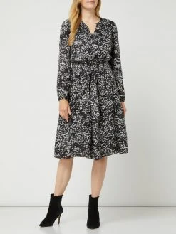 BETTY & CO WHITE Kleid Mit Abstraktem Muster - Schwarz