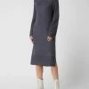 Tom Tailor Strickkleid Aus Viskosemischung - Anthrazit