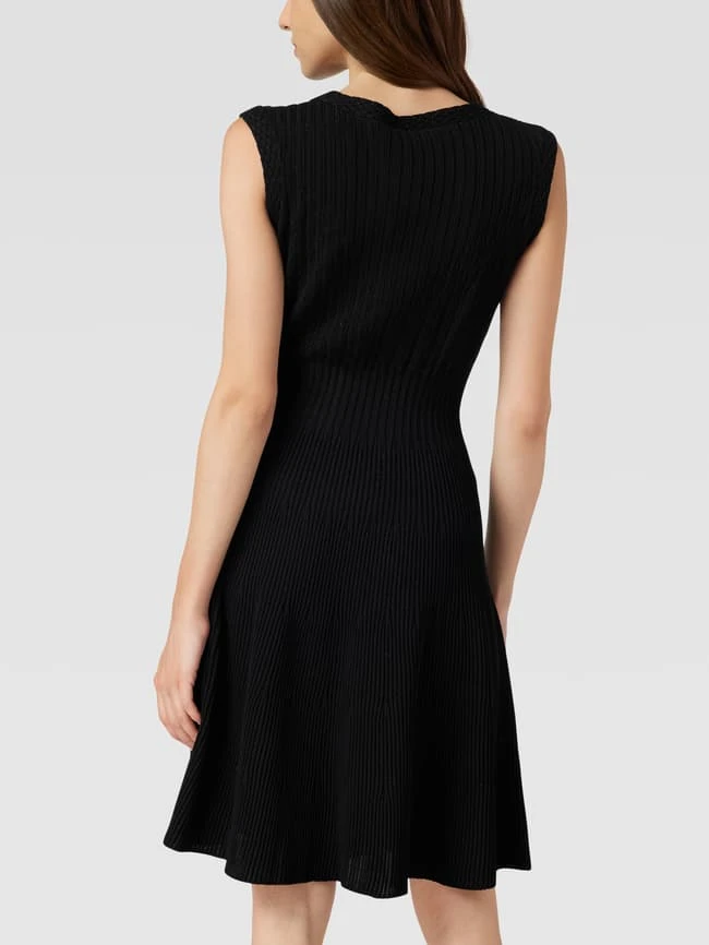 Emporio Armani Knielanges Kleid Mit Effektgarn - Schwarz – Bild 5