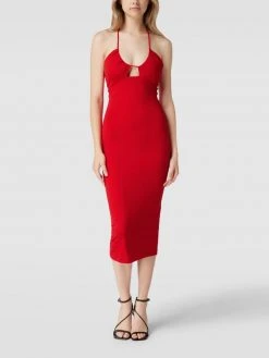 Bardot Midikleid Mit Neckholder Modell 'KIKI HALTER MIDI DRESS' - Rot