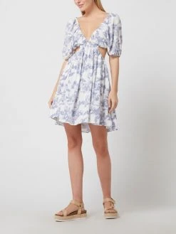 Bardot Minikleid Mit Cut Outs - Hellblau