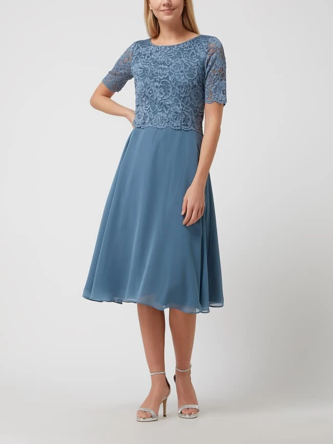 Vera Mont Cocktailkleid Im 2-in-1-Look - Rauchblau