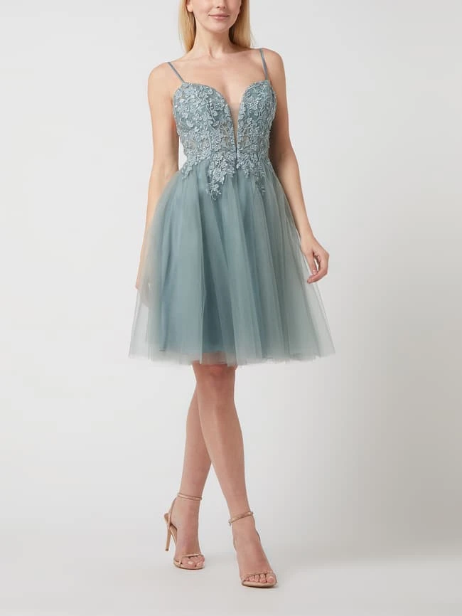 Luxuar Cocktailkleid Mit Glitter-Effekt - Grün – Bild 4