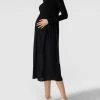 Mamalicious Umstands-Midikleid Mit Rundhalsausschnitt - Schwarz