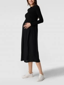 Mamalicious Umstands-Midikleid Mit Rundhalsausschnitt - Schwarz