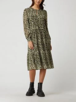 Soaked In Luxury Kleid Mit Allover-Muster Modell 'Poppie' - Grün