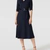 Tommy Hilfiger Midikleid Mit Brusttasche - Marineblau
