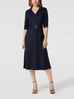 Tommy Hilfiger Midikleid Mit Brusttasche - Marineblau