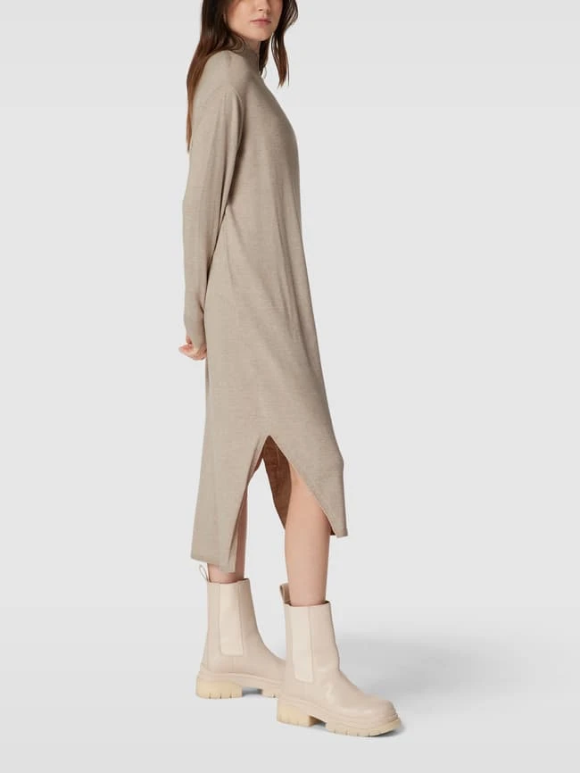 Mango Kleid Mit Geripptem Stehkragen Modell 'VIEIRA' - Hellgrau – Bild 4