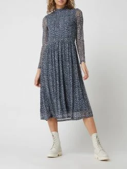Esprit Collection Midikleid Aus Mesh - Marineblau