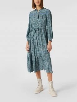 Weekend Max Mara Blusenkleid Aus Seide In Midilänge Modell 'Calore' - Aqua Blau