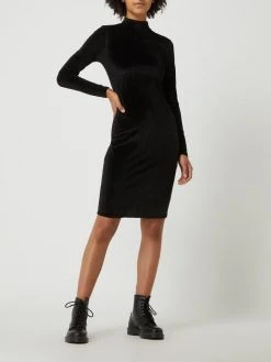 URBAN CLASSICS Samtkleid Mit Stehkragen - Schwarz