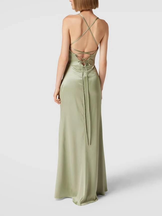 Luxuar Abendkleid Mit Wasserfall-Ausschnitt - Mint – Bild 5
