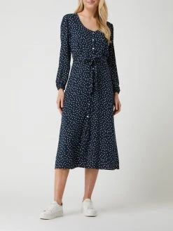 Only Blusenkleid Mit Punktmuster Modell 'Prime' - Marineblau
