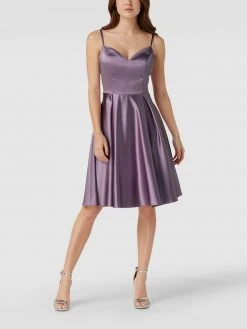 TROYDEN COLLECTION Cocktailkleid Aus Satin - Flieder