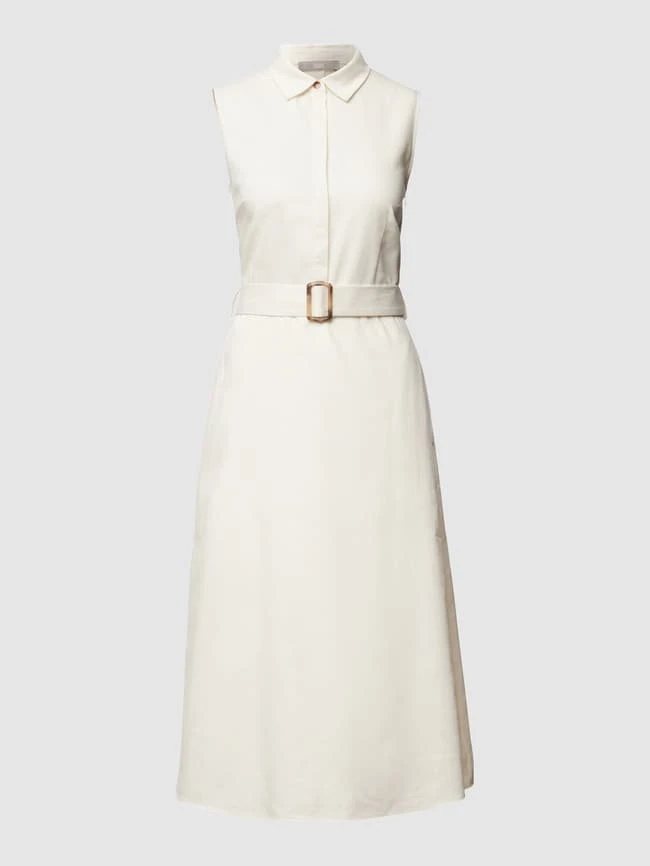 Jake*s Collection Midikleid Mit Taillengürtel - Ecru – Bild 2
