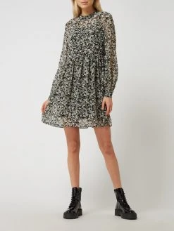 Vila Kleid Aus Chiffon Modell 'Monsinas' - Schwarz