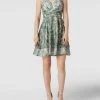 V.M. Cocktailkleid Mit Floralem Muster - Hellgrün