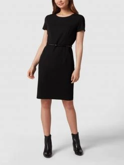 Montego Etuikleid Mit Taillengürtel - Schwarz
